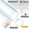 Sasylvia 4 Sets Dust Collection Clear PVC Pipe 4 x 36 Inches Long Rigid Clear Tube with Rigid Strap Clamp Heavy Duty Unbreakable Plastic Pipe Stainless Steel U Bracket for Dust Collection