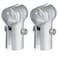 Tandefio 2 Pcs End Rail Clamps 138 Pipe Clamp Chain Link Fence Fittings T Clamp Galvanized Steel for Od Pipe Bolts and Nuts