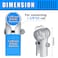 Tandefio 2 Pcs End Rail Clamps 138 Pipe Clamp Chain Link Fence Fittings T Clamp Galvanized Steel for Od Pipe Bolts and Nuts