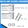 Tandefio 2 Pcs End Rail Clamps 138 Pipe Clamp Chain Link Fence Fittings T Clamp Galvanized Steel for Od Pipe Bolts and Nuts