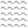 TOMSHIELE 112 Inch 20PCS Zinc Plated Steel Pipe Clamp One Hole Steel Rigid Pipe Holes Cable U Bracket Pipe Clamp Electrical Conduit Straps