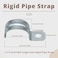 TOMSHIELE 112 Inch 20PCS Zinc Plated Steel Pipe Clamp One Hole Steel Rigid Pipe Holes Cable U Bracket Pipe Clamp Electrical Conduit Straps