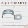 TOMSHIELE 112 Inch 20PCS Zinc Plated Steel Pipe Clamp One Hole Steel Rigid Pipe Holes Cable U Bracket Pipe Clamp Electrical Conduit Straps