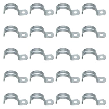 TOMSHIELE 112 Inch 20PCS Zinc Plated Steel Pipe Clamp One Hole Steel Rigid Pipe Holes Cable U Bracket Pipe Clamp Electrical Conduit Straps