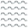 TOMSHIELE 112 Inch 20PCS Zinc Plated Steel Pipe Clamp One Hole Steel Rigid Pipe Holes Cable U Bracket Pipe Clamp Electrical Conduit Straps
