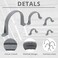 TOMSHIELE 4 Inch 6pcs PVC Pipe Straps Reliable 2Hole Plastic Conduit Clamps for Secure and Organized Mounting of PVC Pipes Conduits and Cables UL Certified for Safety