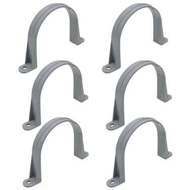 TOMSHIELE 4 Inch 6pcs PVC Pipe Straps Reliable 2Hole Plastic Conduit Clamps for Secure and Organized Mounting of PVC Pipes Conduits and Cables UL Certified for Safety