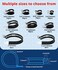 TOMSHIELE 6 PCS 134 Inch Cable Clamps Rubber Clamps Rubber Line Clamp Stainless Steel Cable Clamp for Industrial 45mm