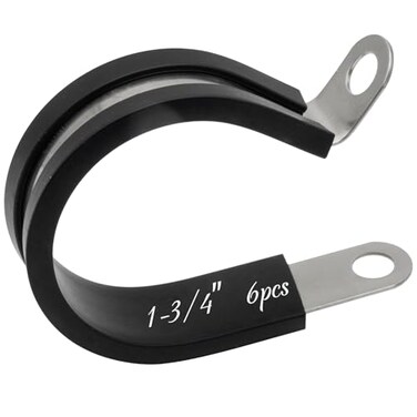 TOMSHIELE 6 PCS 134 Inch Cable Clamps Rubber Clamps Rubber Line Clamp Stainless Steel Cable Clamp for Industrial 45mm