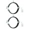 uxcell 2 Pcs Adjustable Pipe Bracket Clamp 412114mm Wall Ceiling Mount Split Ring Pipe Hanger Galvanized Iron Pipe Strap Support with Screw Expansion Tube for Pipe Tube