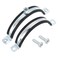 uxcell 2 Pcs Adjustable Pipe Bracket Clamp 412114mm Wall Ceiling Mount Split Ring Pipe Hanger Galvanized Iron Pipe Strap Support with Screw Expansion Tube for Pipe Tube