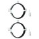 uxcell 2 Pcs Adjustable Pipe Bracket Clamp 412114mm Wall Ceiling Mount Split Ring Pipe Hanger Galvanized Iron Pipe Strap Support with Screw Expansion Tube for Pipe Tube