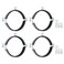 uxcell 4 Pcs Adjustable Pipe Bracket Clamp 412114mm Wall Ceiling Mount Split Ring Pipe Hanger Galvanized Iron Pipe Strap Support with Screw Expansion Tube for Pipe Tube