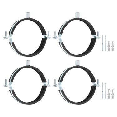 uxcell 4 Pcs Adjustable Pipe Bracket Clamp 412114mm Wall Ceiling Mount Split Ring Pipe Hanger Galvanized Iron Pipe Strap Support with Screw Expansion Tube for Pipe Tube
