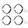uxcell 4 Pcs Adjustable Pipe Bracket Clamp 412114mm Wall Ceiling Mount Split Ring Pipe Hanger Galvanized Iron Pipe Strap Support with Screw Expansion Tube for Pipe Tube