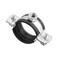 uxcell Adjustable Pipe Bracket Clamp 114 32mm Wall Ceiling Mount Iron Pipe Strap Support 5pcs