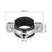 uxcell Adjustable Pipe Bracket Clamp 114 32mm Wall Ceiling Mount Iron Pipe Strap Support 5pcs