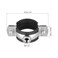 uxcell Adjustable Pipe Bracket Clamp 114 32mm Wall Ceiling Mount Iron Pipe Strap Support 5pcs