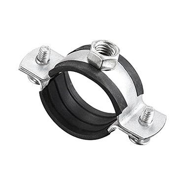 uxcell Adjustable Pipe Bracket Clamp 114 32mm Wall Ceiling Mount Iron Pipe Strap Support 5pcs