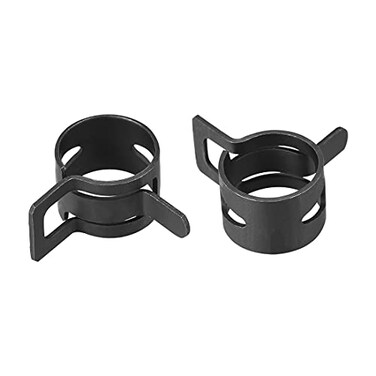 uxcell Steel Band Clamp 15mm Inner Dia Fit 155162mm OD Hose Spring Band Type Action Fuel Line Silicone Tube Clip Clamp Black 10Pcs