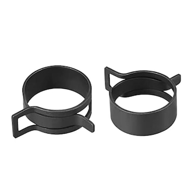 uxcell Steel Band Clamp 25mm Inner Dia Fit 26529mm OD Hose Spring Band Type Action Fuel Line Silicone Tube Clip Clamp Black 5Pcs