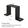 Wdwlbsm 4Pcs Square Pipe Clamp Black Strap Post Ties Brackets U Shaped Connector Bracket Wood Deck Fence Post Tie for Water Pipes Balcony Railing Stairs Railing