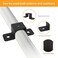 Wdwlbsm 8Pcs Square Pipe Clamp Black Strap Post Ties Brackets U Shaped Connector Bracket Wood Deck Fence Post Tie for Water Pipes Balcony Railing Stairs Railing