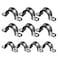 WYSIWYKA 10pcs 1916 Inch 2 Hole UTube Strap Clamp 304 Stainless Steel U Bracket with EPDM Rubber DoubleLayer Gaskets Conduits Strap Clamps for Tube Pipe or Wire Cord Installation40mm