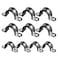 WYSIWYKA 10pcs 35mm 2 Hole UTube Strap Clamp 304 Stainless Steel with EPDM Rubber Lined Clip DoubleLayer Gaskets Rubber Cushioned Insulated Clamp for Tube Pipe or Wire Cord Installation