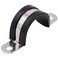 XFFCSEC 22 Pcs 304 Stainless Steel Cable ClampRubber Cushioned Insulated ClampPipe Clampfor Pipe and Wires fixed Installation 7822mm
