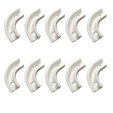 YZMSZ Bend Supports 90 Degree Elbow Conduit Flow Bend Clip White for 38 inch RO Tubing Plastic Polymer PEX Pipe Clamps pack of 10