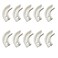 YZMSZ Bend Supports 90 Degree Elbow Conduit Flow Bend Clip White for 38 inch RO Tubing Plastic Polymer PEX Pipe Clamps pack of 10