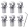 ZHSLDQ 6 Sets of T Clamps Stainless Steel Silver Pipe Clamps114 OD 32MM