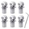 ZHSLDQ 6 Sets of T Clamps Stainless Steel Silver Pipe Clamps114 OD 32MM