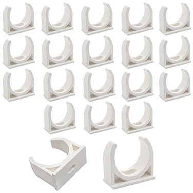 Zorveiio 1 Inch PVC Water Pipe Clamps Clips UShaped Buckles PEX Clips Pipe Hangers Clamps PEX Holder Pipe Support for Water Pipes Tubing Hoses20 Pack