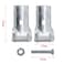 ZYAMY 2PCS 1 to 38 x1 to 38 Chain Link Fence End Rails Panel T Clips with Bolt Nuts Galvanized Steel Fence Clips Chain Link Fence Clothes Racks Fence