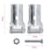 ZYAMY 2PCS 1 to 38 x1 to 38 Chain Link Fence End Rails Panel T Clips with Bolt Nuts Galvanized Steel Fence Clips Chain Link Fence Clothes Racks Fence