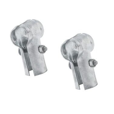 ZYAMY 2PCS 1 to 38 x1 to 38 Chain Link Fence End Rails Panel T Clips with Bolt Nuts Galvanized Steel Fence Clips Chain Link Fence Clothes Racks Fence