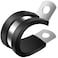 ZIPCCI 12 Inch Cable Clamp 25 Pack Stainless Steel Wire Clamp Rubber Metal Hose Clamps for Wire Line Clips Pipe Hose Bracket Tube Holder 14mm