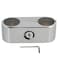 BQLZR Pipe Clamp 2Bolt DoubleEnded ClampDouble Port Pipe Clamps Used To Mount A 1 Aluminum Pipe For Clothes Drying Racks Shelves Clothing Display Racks Circular Pipe Connections