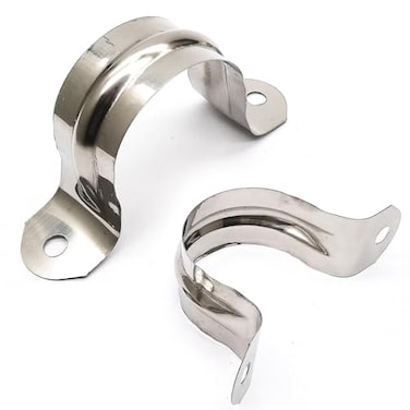 NGe Nge 15inch Rigid Pipe Strap ClampTwo Hole StrapU Bracket Tube ClipStainless Steel Heavy Duty Pipe Fasten HolderSecures Conduit20Pcs50mm For 15in Inner Diameter Water Pipe
