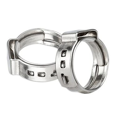 ISPINNER Pex Clamps 50pcs 34 Inch 304 Stainless Steel Cinch Crimp Rings Pinch Clamps for PEX Tubing Pipe Fitting Connections