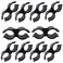 Hdtyyln 10pcs Black Double Port Pipe Clamps Clips 24mm Diameter Plastic Double Line Clamps Shelf Pole Connector Chain Link Fence Panel Clamps Clips Pipe Linking and Fastening Fastener Accessories