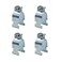 Baudelun 114 EMT Strut Clamps for Rigid Conduit and Pipe 4 Packs Universal Steel Strut Clamps for Rigid Conduit and EMT Standard ElectroGalvanized Assembled with Bolt and Nut