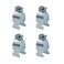 Baudelun 114 EMT Strut Clamps for Rigid Conduit and Pipe 4 Packs Universal Steel Strut Clamps for Rigid Conduit and EMT Standard ElectroGalvanized Assembled with Bolt and Nut