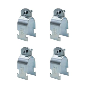 Baudelun 114 EMT Strut Clamps for Rigid Conduit and Pipe 4 Packs Universal Steel Strut Clamps for Rigid Conduit and EMT Standard ElectroGalvanized Assembled with Bolt and Nut