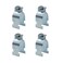Baudelun 114 EMT Strut Clamps for Rigid Conduit and Pipe 4 Packs Universal Steel Strut Clamps for Rigid Conduit and EMT Standard ElectroGalvanized Assembled with Bolt and Nut