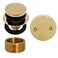 Westbrass D93K01 Universal Fine or Coarse Thread Replacement Bathtub TipToe Drain Plug with 2Hole Faceplate Polished Brass