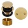 Westbrass D93K01 Universal Fine or Coarse Thread Replacement Bathtub TipToe Drain Plug with 2Hole Faceplate Polished Brass