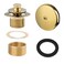 Artiwell Push Lock Tub Trim Set with SingleHole Overflow Faceplate Bathtub Conversion Kit Assembly with Conversion Bar Universal FineCoarse Thread No Putty Installation Polished Brass